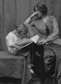 Unidentified woman and child, possibly Mrs. Charles I. McBurney and child, portrait..., ca. 1912. Creator: Arnold Genthe.