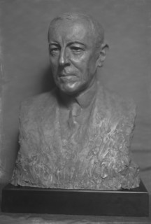 Wilson, Woodrow, President, portrait sculpture by Jo Davidson, 1916. Creators: Arnold Genthe, Jo Davidson.