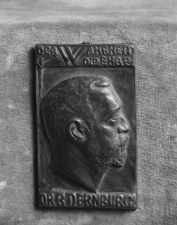 Dernburg, B., Dr., portrait relief, 1914 Dec. 1. Creator: Arnold Genthe.
