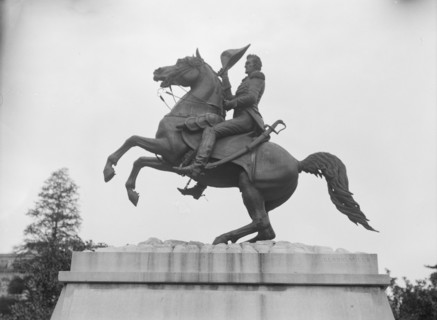 Andrew Jackson - Equestrian statues in Washington, D.C., between 1911 and 1942. Creator: Arnold Genthe.