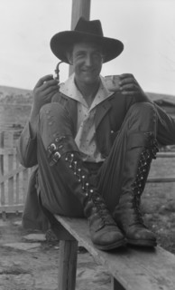 Movie set for a western, between 1896 and 1942. Creator: Arnold Genthe.