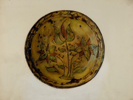 Pa. German Pie Dish, c. 1937. Creator: C.W. Perky.