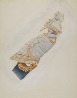 Figurehead: "Belle of Bath", 1935/1942. Creator: Alton K. Skillin.