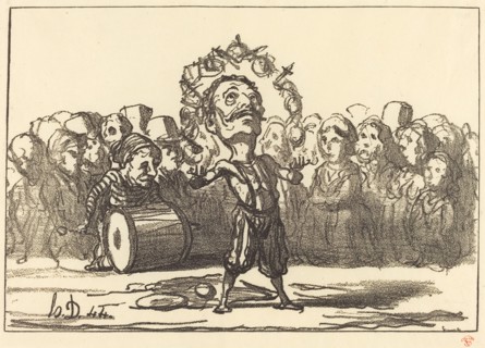 Les saltimbanques, 1880. Creator: Honore Daumier.