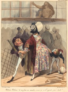 Bobonne, Bobonne!...tu me ferais un monstre comme ça, ne le regarde pas tant!, 1836.  Creator: Honore Daumier.