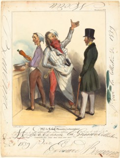 Mr. de Robert Macaire Restaurateur, 1836. Creators: Honore Daumier, Edouard Bouvenne.