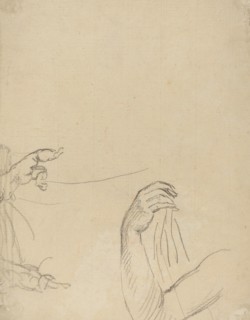 Study of Two Putti and a Draped Arm [verso]. Creator: Giovanni Battista Cipriani.