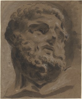 Bearded Head after the Antique. Creator: Giovanni Battista Cipriani.