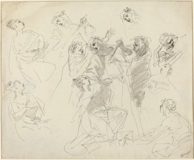 Figure Studies [recto]. Creator: Giovanni Battista Cipriani.