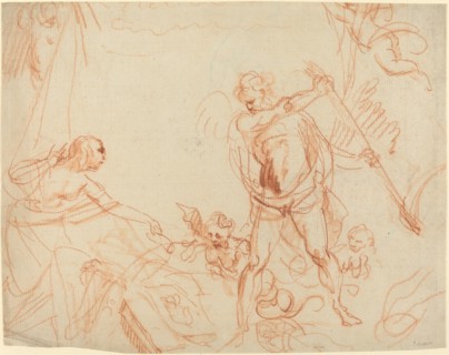 Mythological Composition with Chronos and Harpies [recto]. Creator: Giovanni Battista Cipriani.