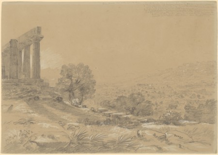 Temple of Juno, Agrigentum, 1842. Creator: Thomas Cole.