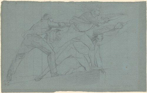 Study for "The Defeat of the Floating Batteries at Gibraltar", 1783-1786. Creator: John Singleton Copley.