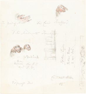 Sketches of Grotesque Faces. Creator: George Cruikshank.
