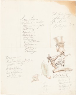 Sketches of Head, Arm, and Kneeling Figure. Creator: George Cruikshank.