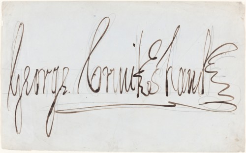 George Cruikshank (decorative signature). Creator: George Cruikshank.