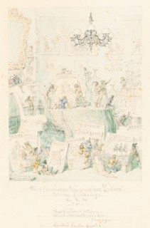 Fairy Connoisseurs Inspecting Mr. Frederick Locker's Collection of Drawings, 1867. Creator: George Cruikshank.