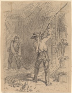 Man Flailing, 1850s. Creator: Felix Octavius Carr Darley.