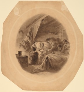 The Squatter's Death, 1859/1861. Creator: Felix Octavius Carr Darley.