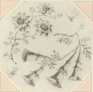 Trumpet Flowers and Daisies. Creator: Jean-Baptiste Pillement.