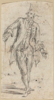 A Gentleman with a Walking Stick, early 1750s. Creator: Giovanni Battista Piranesi.