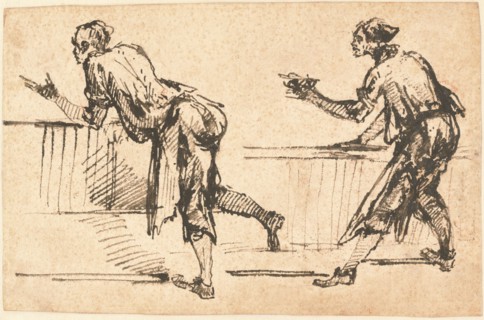 Two Workmen at Tables (recto), early 1770s. Creator: Giovanni Battista Piranesi.