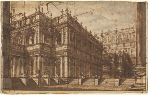 An Ancient Forum with Porticos, 1742/1743. Creator: Giovanni Battista Piranesi.