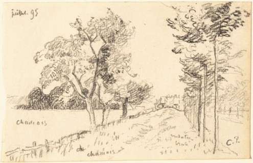 The Driveway, 1895. Creator: Camille Pissarro.