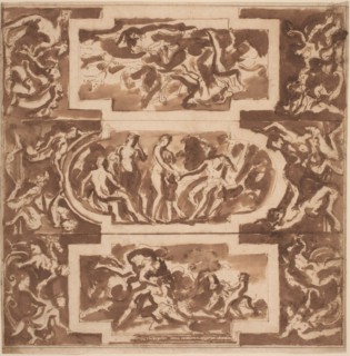 Modello for a Ceiling: Diana and the Dead Endymion, the Judgment of Paris, and..., Death of Adonis. Creator: Nicolas Poussin.