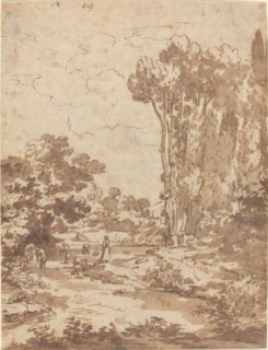 Figures Bathing in a Stream. Creator: Nicolas Poussin.