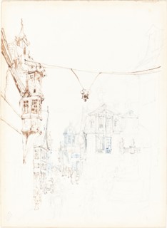 Continental Street Scene, 1860/1870. Creator: John Skinner Prout.
