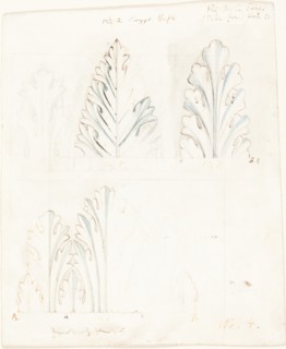 Ornamental Study with Acanthus Motif for "The Stones of Venice", 1849. Creator: John Ruskin.