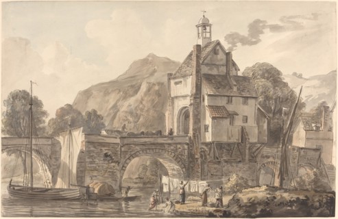The Bridge at Bridgnorth in Shropshire. Creator: Paul Sandby.