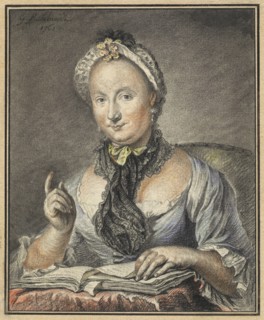 The Artist's Wife with a Book, 1752. Creator: Georg Friedrich Schmidt.
