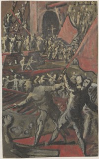 Venetian Soldiers Attacking Constantinople (recto), 1598/1605. Creator: Domenico Tintoretto.