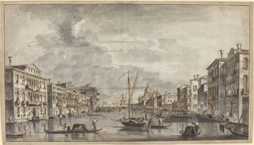 The Grand Canal Looking Toward the Salute and the Dogana, 1770s. Creator: Francesco Tironi.