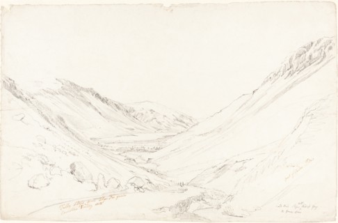Tally Llyn from Llyn Trigrain, 1803. Creator: Cornelius Varley.
