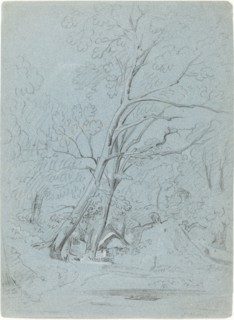 A Cottage on a Lane, probably 1800/1810. Creator: John Varley I.