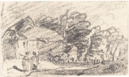 Two Figures on a Country Road. Creator: John Varley I.