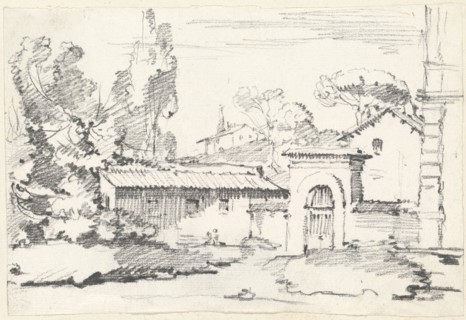 Entrance to the Gardens of the Villa Giulia, 1746/1749. Creator: Joseph-Marie Vien the Elder.