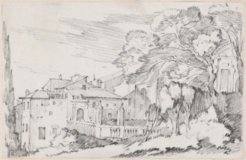 Houses and a Garden on a Hillside in Italy, 1744/1750. Creator: Joseph-Marie Vien the Elder.