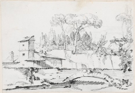 View of the Prato of the Villa Borghese, 1744/1750. Creator: Joseph-Marie Vien the Elder.