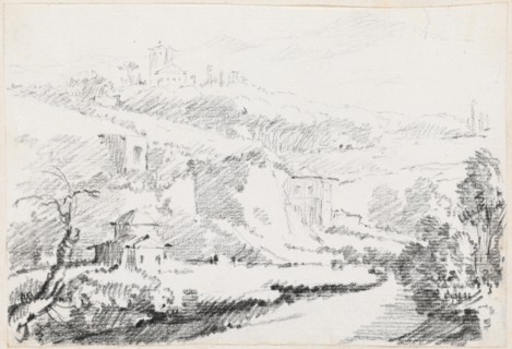 Landscape in the Alban Hills, 1744/1750. Creator: Joseph-Marie Vien the Elder.