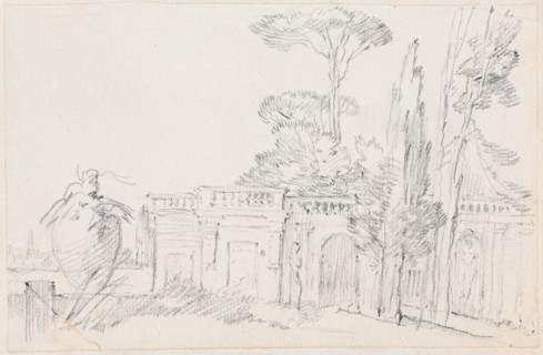 Gardens of an Italian Villa, 1744/1750. Creator: Joseph-Marie Vien the Elder.