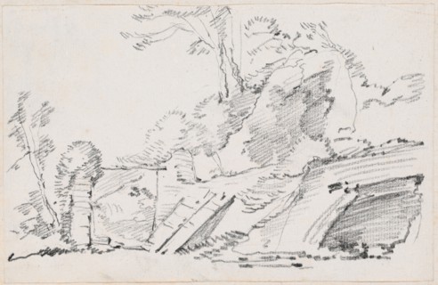 An Ancient Wall with a Ruined Gate, 1744/1750. Creator: Joseph-Marie Vien the Elder.