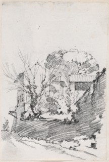 Houses beside a Road in Italy, 1744/1750. Creator: Joseph-Marie Vien the Elder.