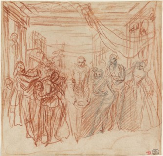 Italian Comedians Taking Their Bows, c. 1718. Creator: Jean-Antoine Watteau.