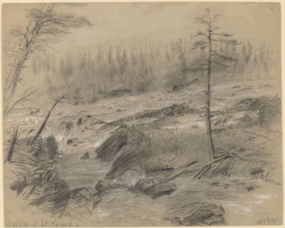 The Dalles of St. Louis. Creator: Alfred Waud.