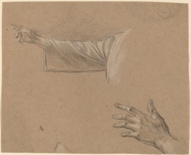 Study of a Right Arm and a Left Hand. Creator: Benjamin West.