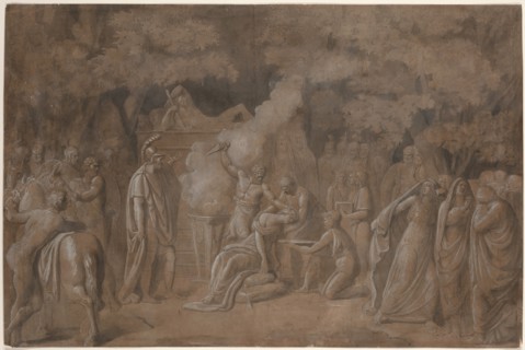 Death of Iphigenia (?), possibly c. 1758/1759. Creator: Benjamin West.