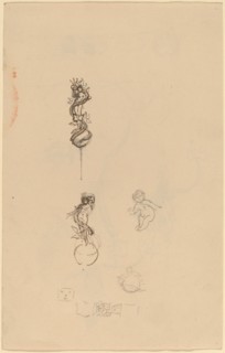 Studies for Jewelry Designs [recto], late 19th century. Creator: Beatrix Godwin Whistler.
